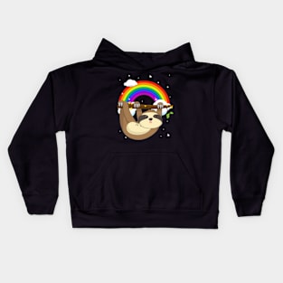 Funny Climbing Sloth LGBT Community Pride T-Shirt Kids Hoodie